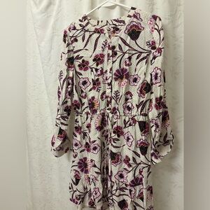 NWT Loft Purple and White Flowered Dress